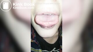 Girl's sexy long tongue 27