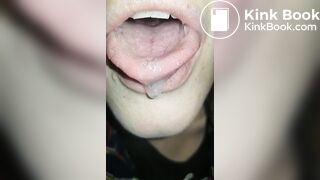 Girl's sexy long tongue 27