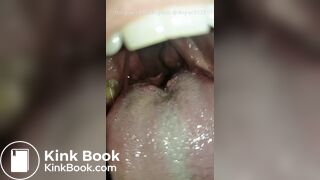 Girl's sexy long tongue 27