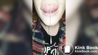 Girl's sexy long tongue 27