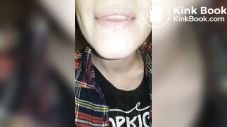 Girl's sexy long tongue 27