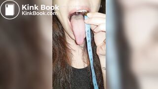 Girl's sexy long tongue 28