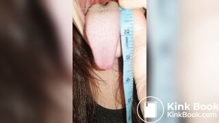 Girl's sexy long tongue 28