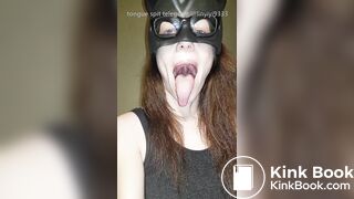 Girl's sexy long tongue 28