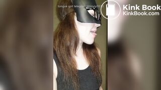 Girl's sexy long tongue 28