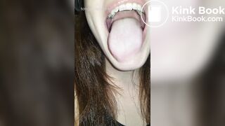 Girl's sexy long tongue 28