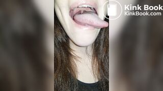 Girl's sexy long tongue 28