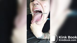 Girl's sexy long tongue 31