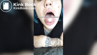 Girl's sexy long tongue 31