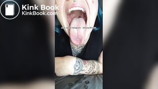 Girl's sexy long tongue 31