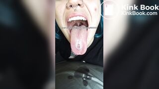 Girl's sexy long tongue 31
