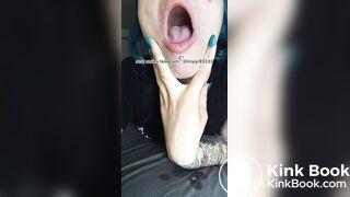 Girl's sexy long tongue 31