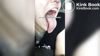 Girl's sexy long tongue 31