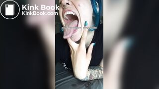 Girl's sexy long tongue 31