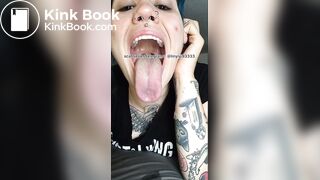 Girl's sexy long tongue 31