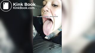 Girl's sexy long tongue 31