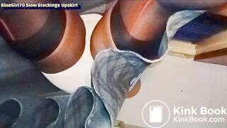 BlueGirl70 Slow Motion Stockings Upskirt