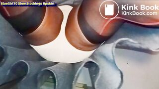BlueGirl70 Slow Motion Stockings Upskirt