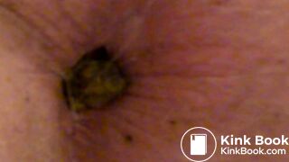 Pooping Thick Fiber-Rich Turds in Slo-Mo and Close-up