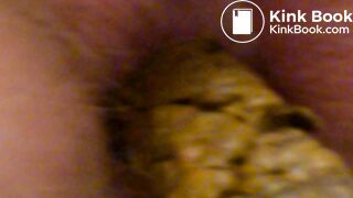 Pooping Thick Fiber-Rich Turds in Slo-Mo and Close-up