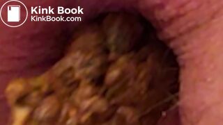Pooping Thick Fiber-Rich Turds in Slo-Mo and Close-up
