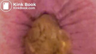 Pooping Thick Fiber-Rich Turds in Slo-Mo and Close-up
