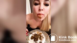 British girl feasts on her shit