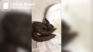 Blondie pushing out some turds