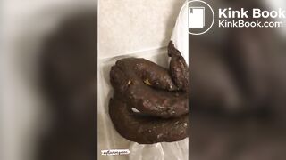 Blondie pushing out some turds