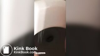 Blondie pushing out some turds
