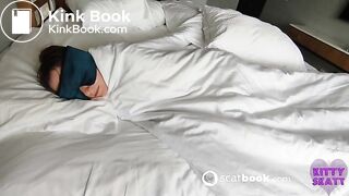 Lazy girl poops the bed