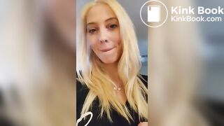 Cute blonde shits standing up (no sound)