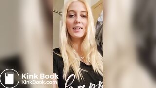 Cute blonde shits standing up (no sound)