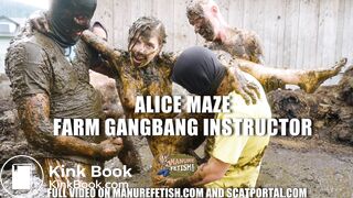 Alice Maze Farm Gangbang Instructor Gangbang in cowshit