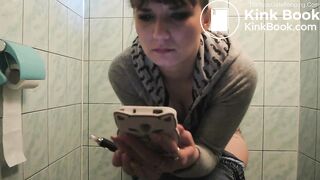 Bulgarian girl pooping and peeing on toilet video 6