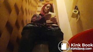 Blonde pooping and peeing on toilet video 70