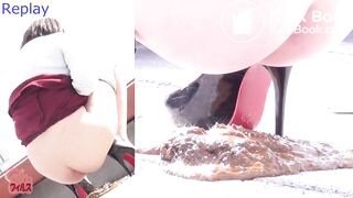 Japanese Girl Diarrhea In Outdoor
