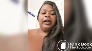 fat ebony bbw dominates toilet